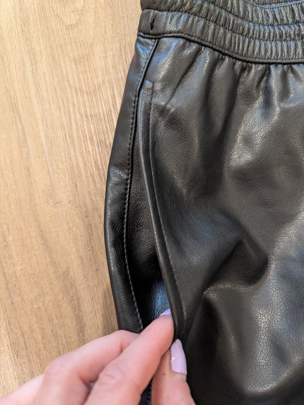 Dex Black Faux Leather Straight Leg Pants - Picture 6 of 8